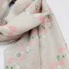 This 70*180 polyester-cotton foam printed fresh scarf is suitable for wearing during travel and taking photos in spring, autumn and winter Item Picture